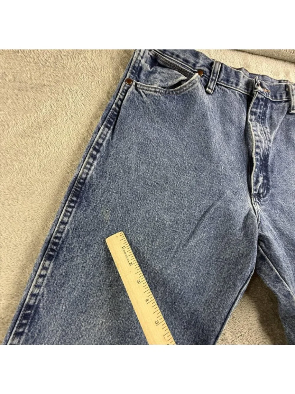 Wrangler Jeans Mens 36x32 Blue Cowboy Cut Straight Denim Medium Wash 1013MWZGK